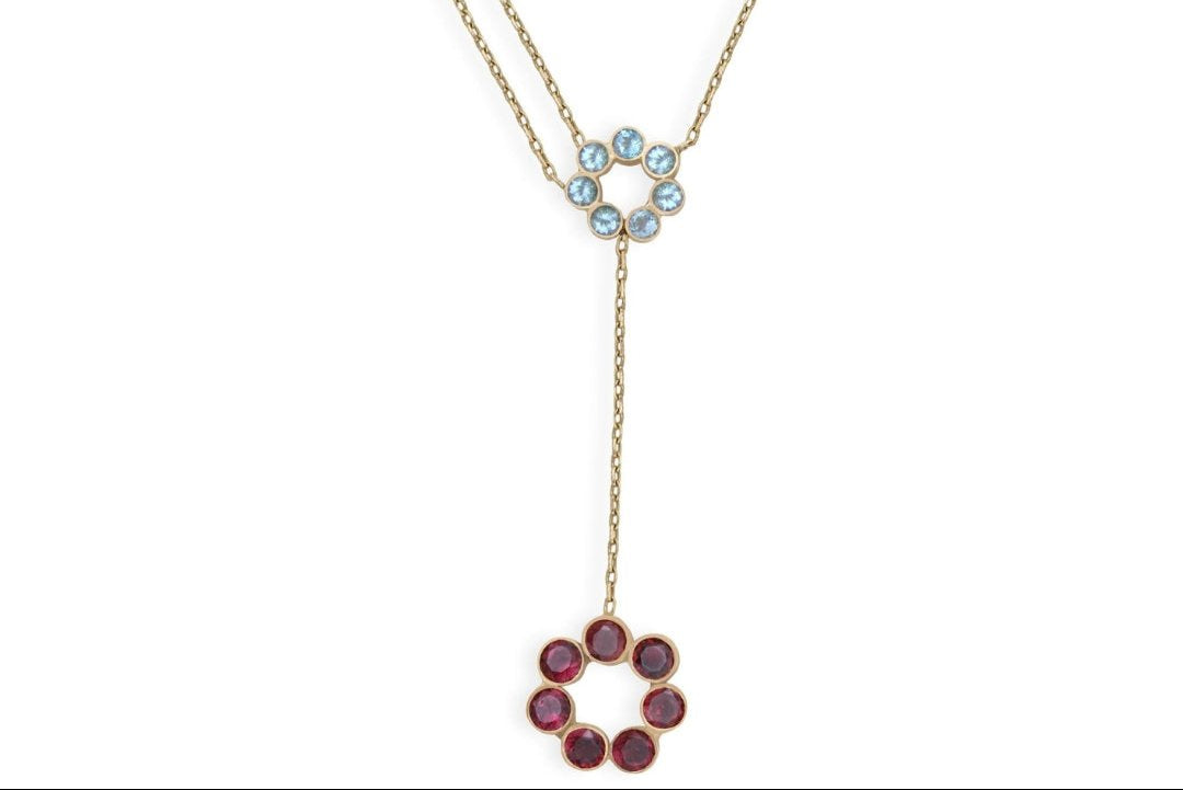 DOUBLE FLOWER NECKLACE