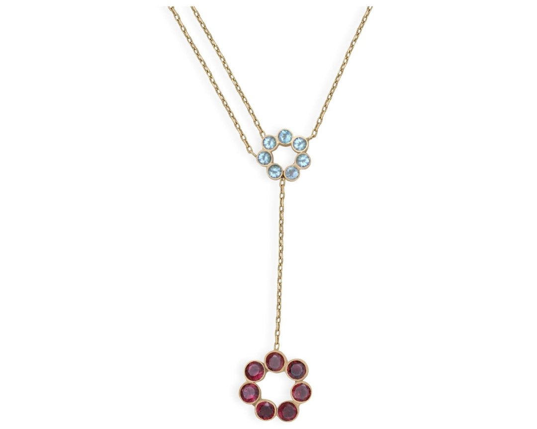 DOUBLE FLOWER NECKLACE